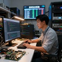 联合创始人陈燃，技术极客，正在调试实时比分系统
